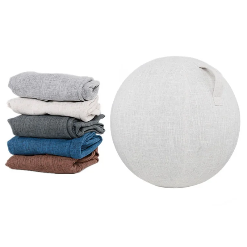 

55 65 75 85 CM Yoga Ball Dustproof Cover With Handle Anti-Slip Cotton Anti-static Absorb Sweat Exercise Ball Protective Case