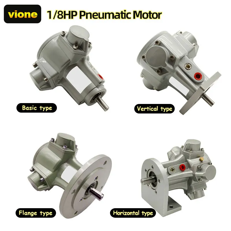 Air Motor Pneumatic Motor 1/8Hp Motor 1/6Hp Motor 3 Cylinder Piston Forward And Reverse Explosion-Proof Motor Air Powered double jib car tire changer explosion proof tire rake machine automatic tire changer balance machine