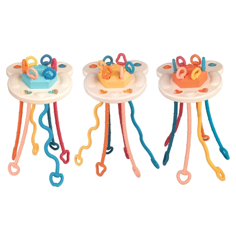 

Baby Rattle Music Bubble Pull StringTeether Toy Puller Toy Gift for 0-9-12M Infant Interactive Sensory Gym Activity Toy