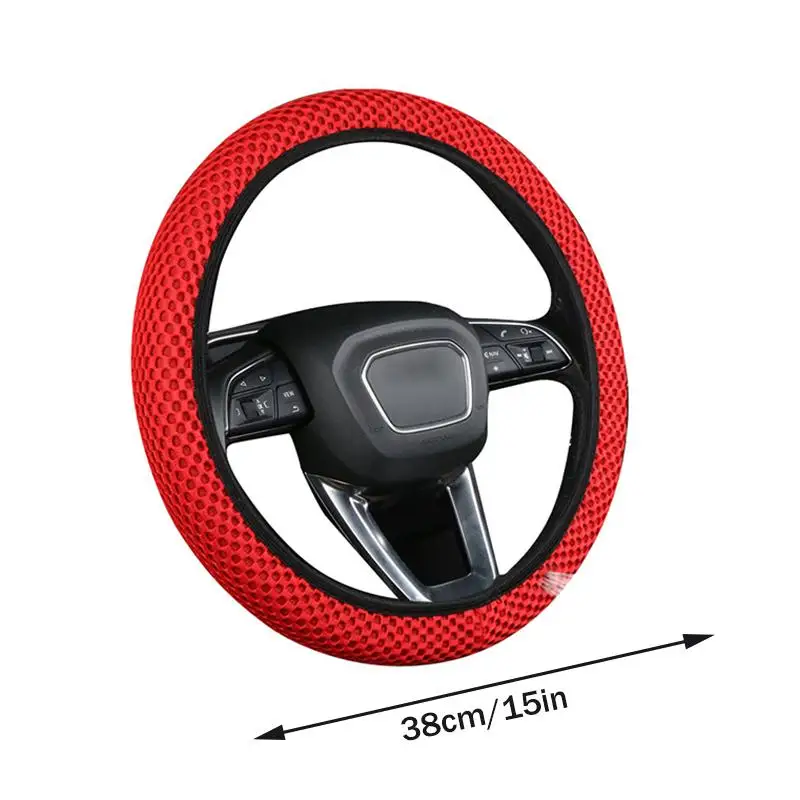 Coprivolante universale per auto con fascia elastica 37-38 cm, traspirante e antiscivolo per uso quotidiano e guida a lunga distanza - Image 6