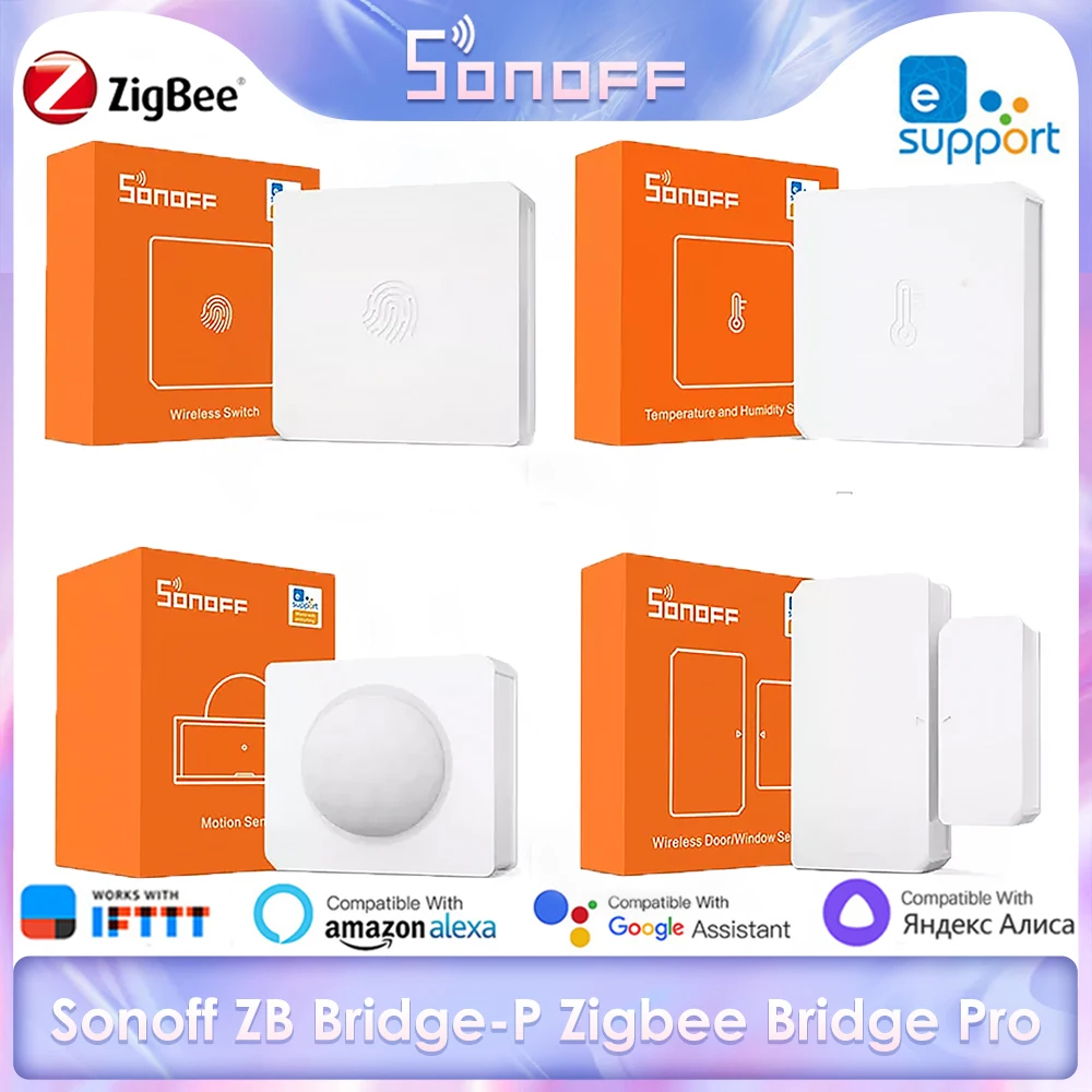 SONOFF Zigbee 3.0 ZBBridge / Wireless Switch / Temperature Humidity /  Motion / Door Sensor Work with eWelink Alexa Google Home