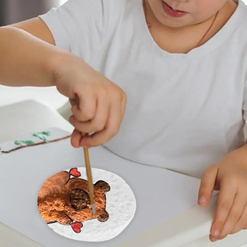 10pcs Foam Texture Painting Paper 3D Art Drawing Paper White Foam Texture Craft Kids Painting Educational Toys School Supplies