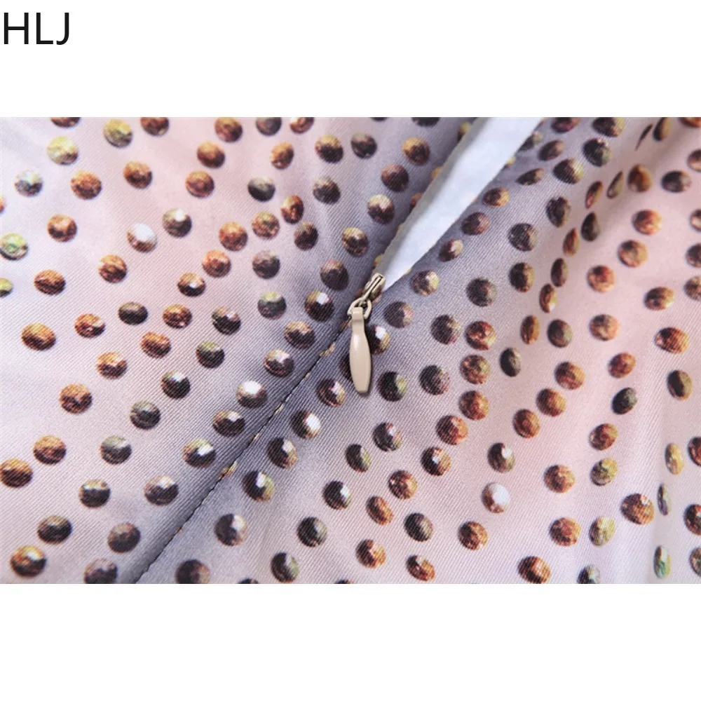 HLJ Spring New Rhinestone Bodycon Party Nigtclub Jumpsuits Women O Neck Sleeveless Slim Playsuits Fashion Female Print Overalls
