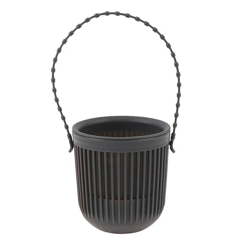 Creative Simple Double-layer Plastic Planter Desktop Ornament Hanging Flowerpot Plants Holder Basket Garden Pot Home Decor flower pot plant hanger