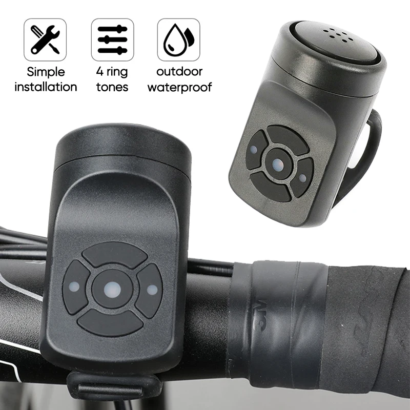 

Bicycle Bell Electric Bike Horn USB Rechargeable Bicycle Horn Safety Sound Alarm Cycling Bell Ring Handlebar Bicycle Accessories
