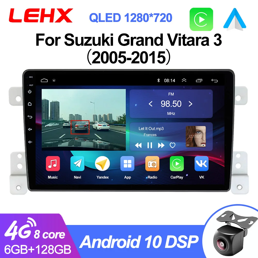 Автомагнитола LEHX L6Pro 2 DIN Android 10 мультимедийный видеоплеер для Suzuki Grand Vitara 3 2005 - | Отзывы и видеообзор