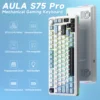 AULA S75pro Wireless Keyboard Tri-mode RGB Gaming Keyboard Hot Swap PBT Keycaps with Macro Software 1