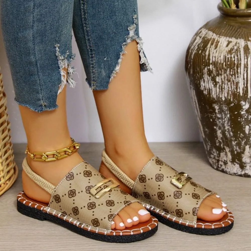 Women Casual Beach Luxury Sandals Lightweight Summer New Fashion Outdoor Flat Sandals Women Open Toe Anti-slip Designer Shoes