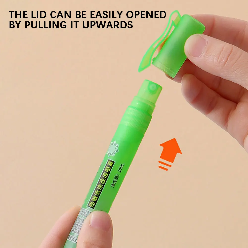 1/2PCS 개인 정보 보호 열지 프라이버시 지우개 스프레이 10ml 패키지 라벨용 화이트 아웃 수정액 펜 개인 정보 보호