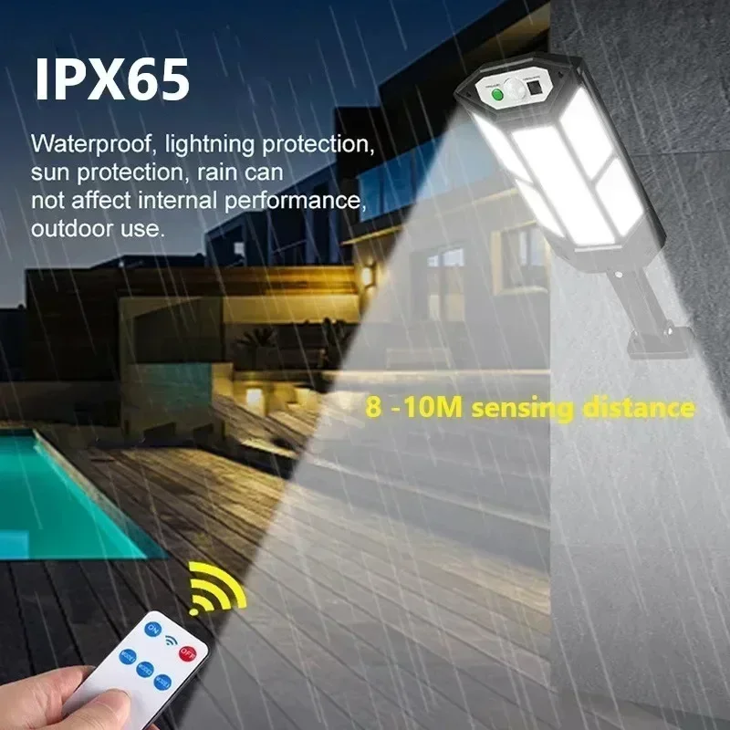 Newest Solar LED Lights 40000LM Outdoor Solar Lamp Motion Sensor 4 Mode Waterproof IP65 Garden Light Street Yard Lanter solar lamp