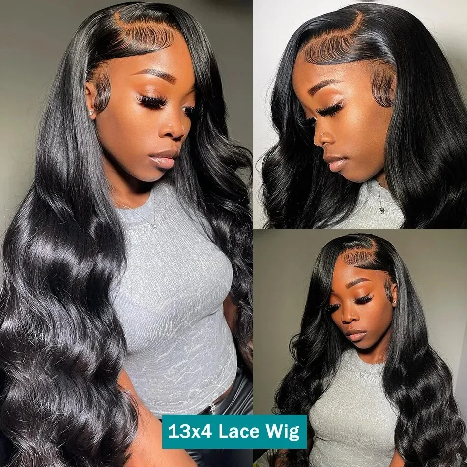 Body Wave Lace Front Human Hair Wigs 13X4 Lace Frontal For Black Women Brazilian Body Wave 4X4 Closure