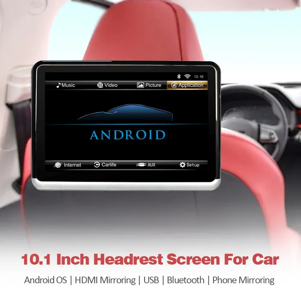 

10 Inch Android 10 Car Headrest Monitor MP5 Video Player Headrest with Display Monitor For Car TV Video Player USB Touch Screen