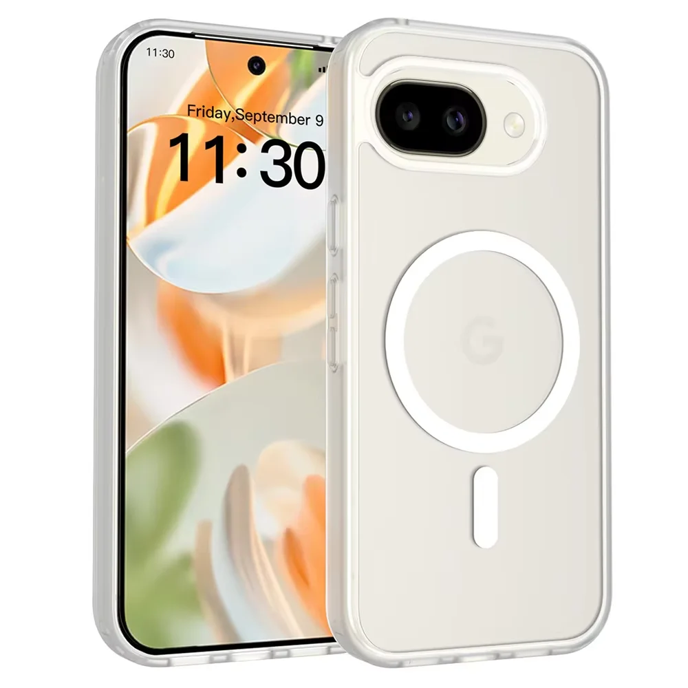 Matte Transparent Shockproof Magnetic Wireless Charging Case