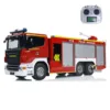 Toys 1/14 6x4 Radio Control Fire Fighting Truck RC Fire Vehicles Painted Assembled Model Lights Sounds Cars for Boy Gift TH23921 2