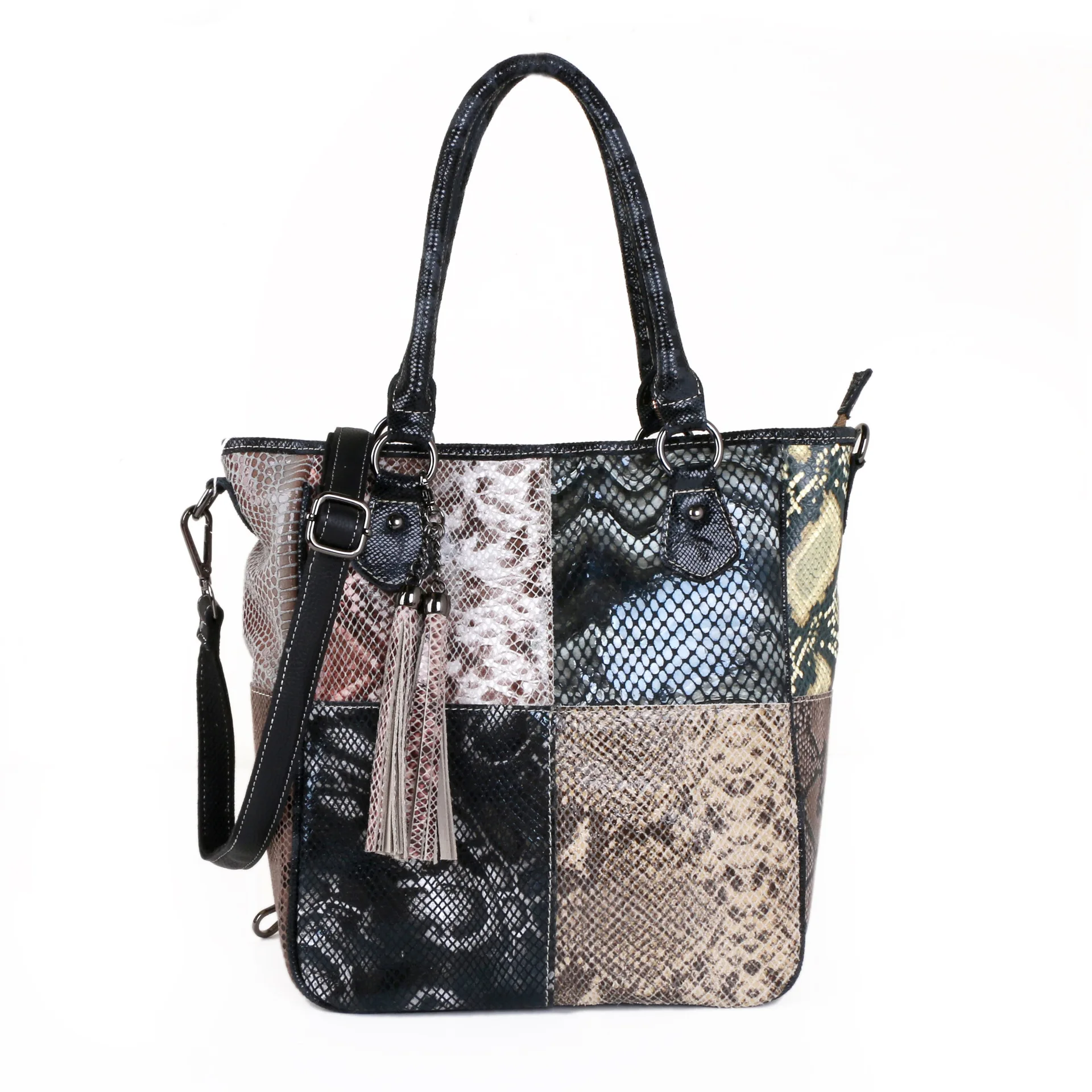 

Women's Snake Embossed Shoulder Bag Retro Shiny Cow Leather Women's Handbag Tote Bag Luxury Designer Handbag Hand Bags