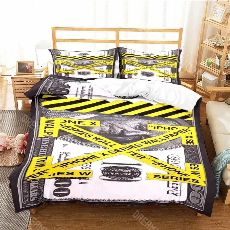 3D Print Fashion Off Logo White Bedding Set Boys Girl Twin Queen King Size Duvet Cover Pillowcase Bed boys Adult Home Textiles 2