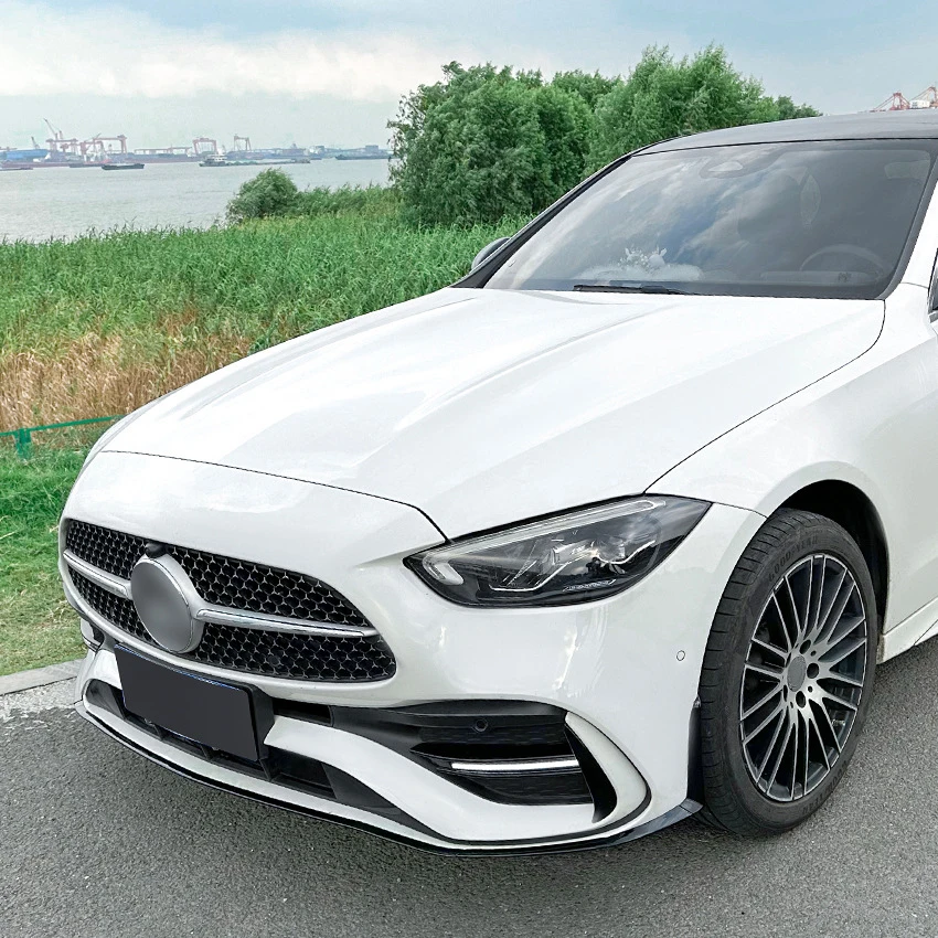 메르세데스-벤츠 C-클래스 W206 S206 C200 C260 C43 AMG 2022+용 자동차 프론트 범퍼 립 디퓨저 스포일러