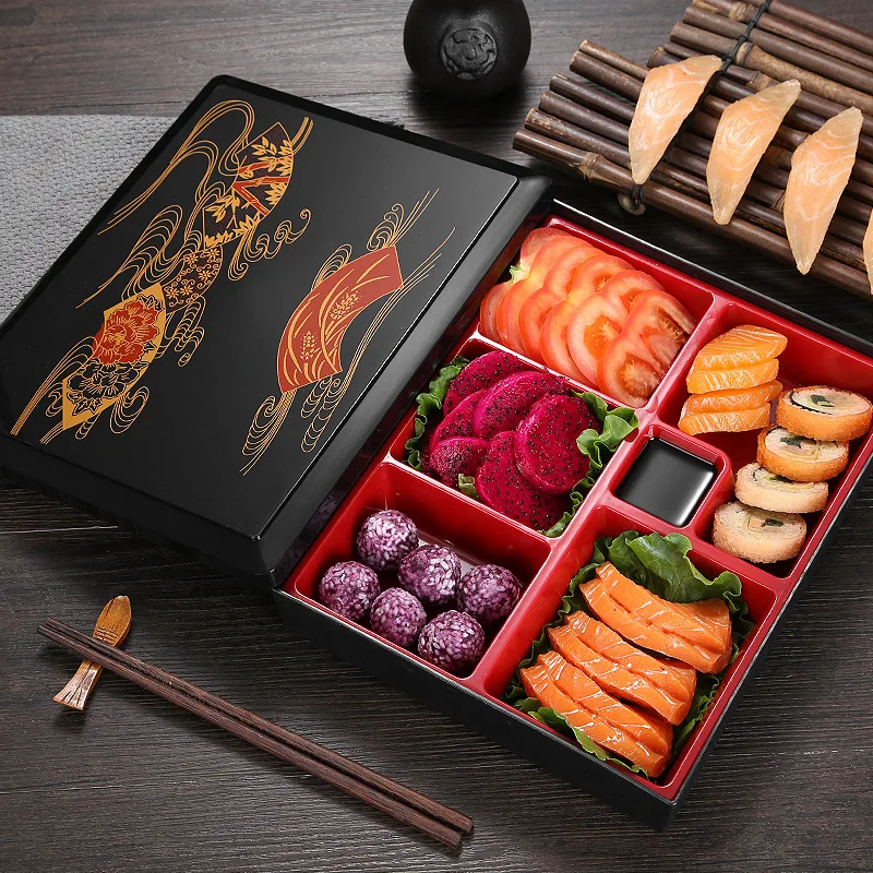 

Bento Box Japanese Style Lunch Boxes Rice Sushi Catering Portable Food Storage Container for Home Picnic Kitchen Students' Gift