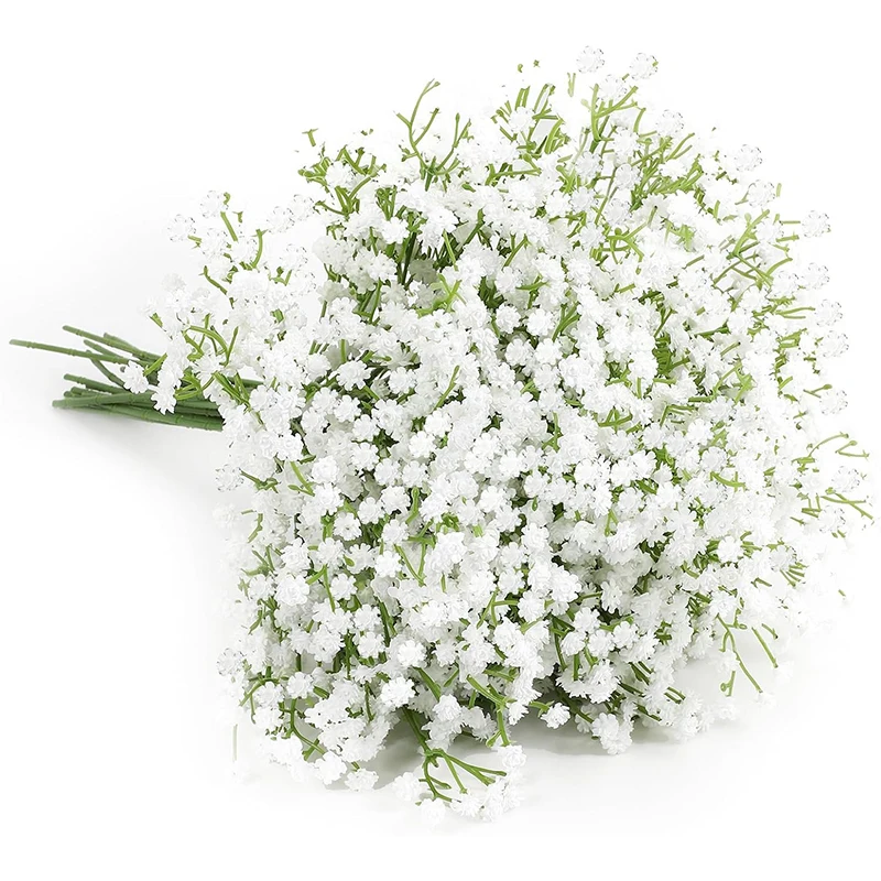 5/10/20 Stück künstliche Schleierkrautblumen, fühlt sich echt an, Gypsophila, geeignet für Hochzeit, Braut, Verlobung, Zuhause, Ornament, Raumdekoration – Detail 1