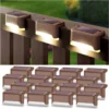 8x LED Solar Deck Lights Outdoor Solar Path Garden Light Waterproof Solar Step Lamps Decoration for Patio Stair Fence Courtyard 3