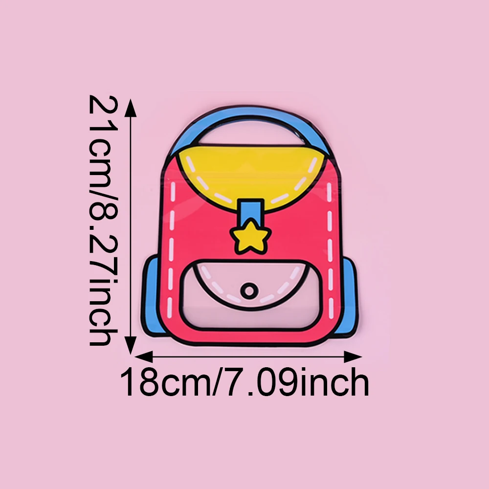 iYOE 10pcs 18*21cm Plastic Dopamine Handheld Self-Sealing Bags Hand-Painted Gift Packaging for Holidays Birthdays Playful Design
