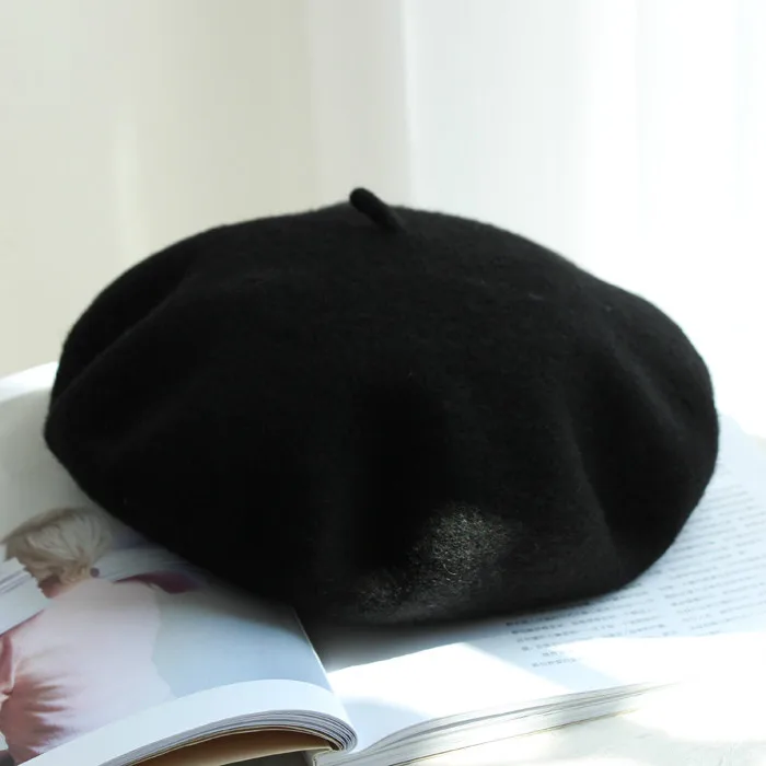 Wool Thick  Berets Artist French Beret Women Painter Hat Girls Female Warm  Walking Cap