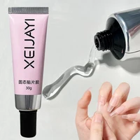1PCS UV/LED Gel Nail Glue Crystal Clear Strong Adhesive For False Nails Rhinestone & Resin Gem Application Easy Removal 1