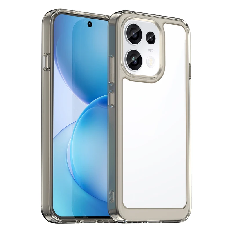 Clear Hard PC + Soft TPU Bumper Transparent Protection Phone Cover