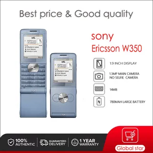 Оригинальный Восстановленный сотовый телефон Sony Ericsson W350, 1,9 дюйма, 1,3 МП, W350i, W350c, W350a