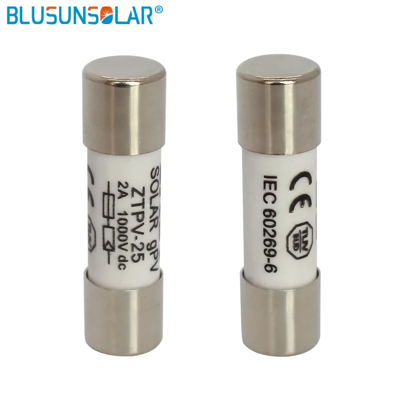 1 Piece 1000V 10*38MM 2A 6A 8A 10A 12A 15A 20A 30A DC PV Solar Fuse Metal Alloys For Power System Protection