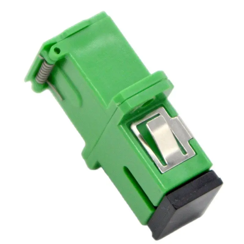 Hot Sell 100pcs Optic Fiber Adapter Connector SC APC Fiber Flange Coupler  With Ear,Dust Cover Free Shipping to Brazil