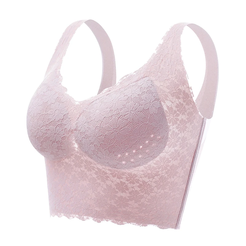 Seamless Lace Underwear Push Up Vest Bra Plus Size M-7XL Wirefree Vest Bra For Women Sleeping Bra Beauty Back Sports Vest Bra 1