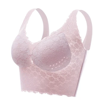 Seamless Lace Underwear Push Up Vest Bra Plus Size M-7XL Wirefree Vest Bra For Women Sleeping Bra Beauty Back Sports Vest Bra 1