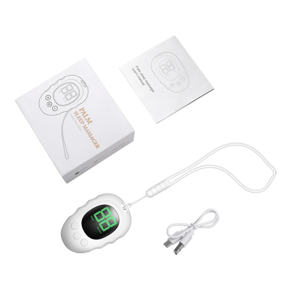 Electric Sleep Aids Device EMS Handheld Microcurrents Tens Electrostimulator Instrument Fall Asleep Anxiety Depression Relief