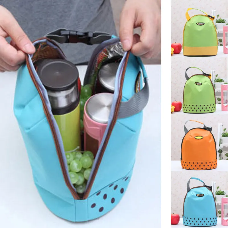 

Portable Cooler Tote Insulated Canvas Lunch Bag Thermal Food Picnic Bento Lunch Bags Bolsa Termica