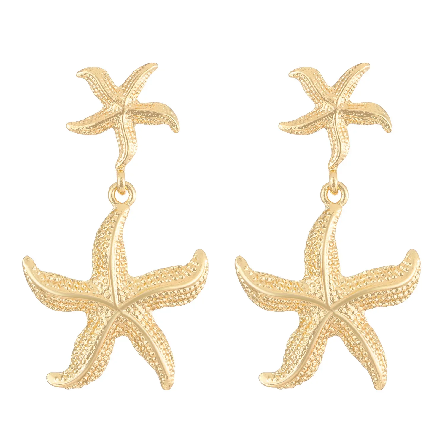 Stainless Steel Ocean Style Women's Earrings Starfish Personalized Design Seaside Vacation Simple Retro Party Jewelry