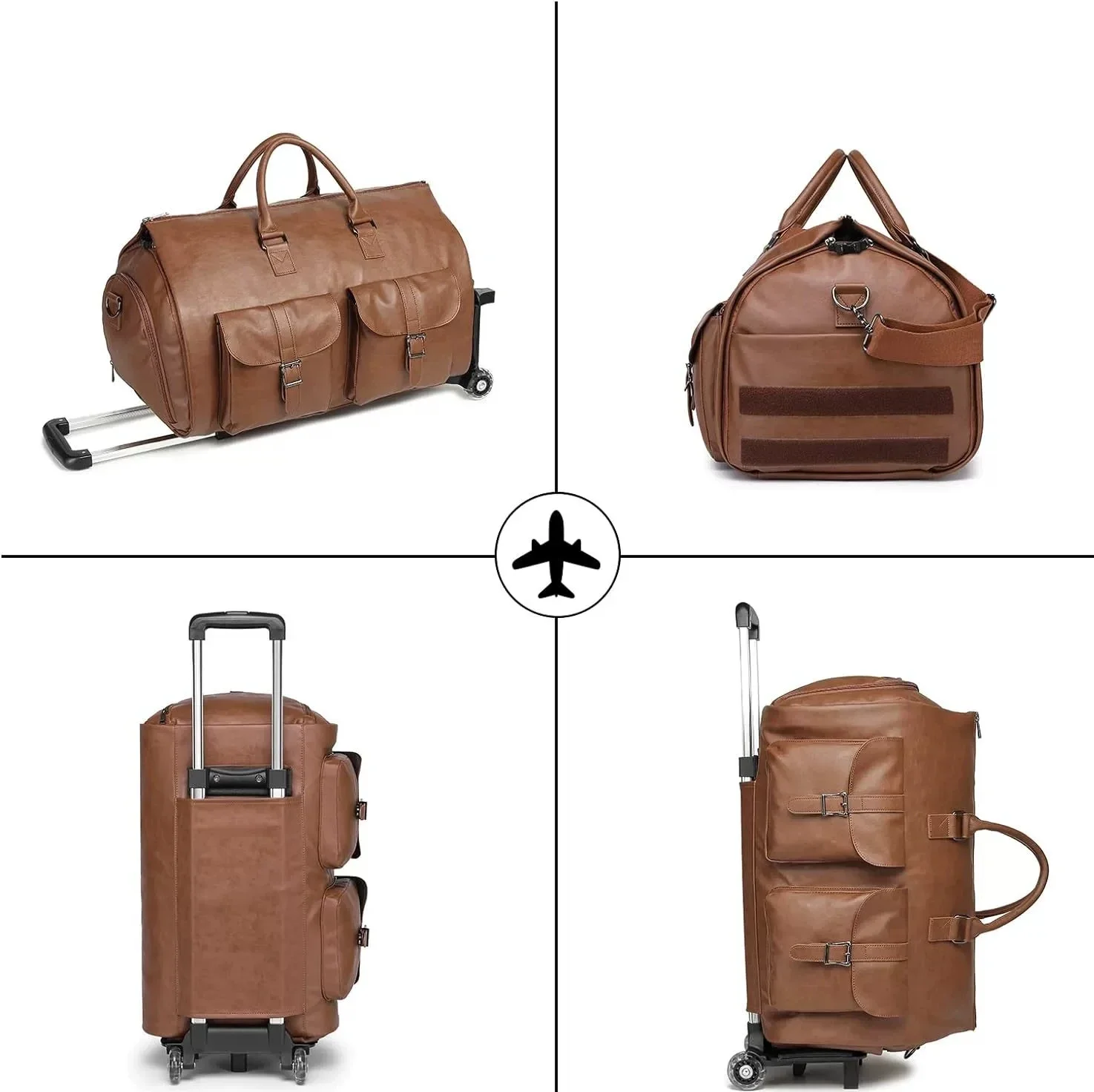 Foldable Suit Bag Garment Travel Bag with Wheels Waterproof Large Capacity Multifunctional Business Trolley Box Luxury Weekend