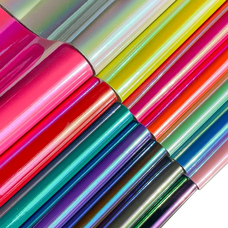 

Smooth Iridescent Faux Leather Fabric 30x135cm PU Leather Roll for Sofa DIY Patchwork Bags Bows Jewlery Making Craft Material