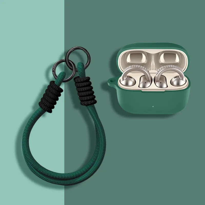 Silicone Earbud Case with Lanyard - Anti-Fall & Dustproof Protection