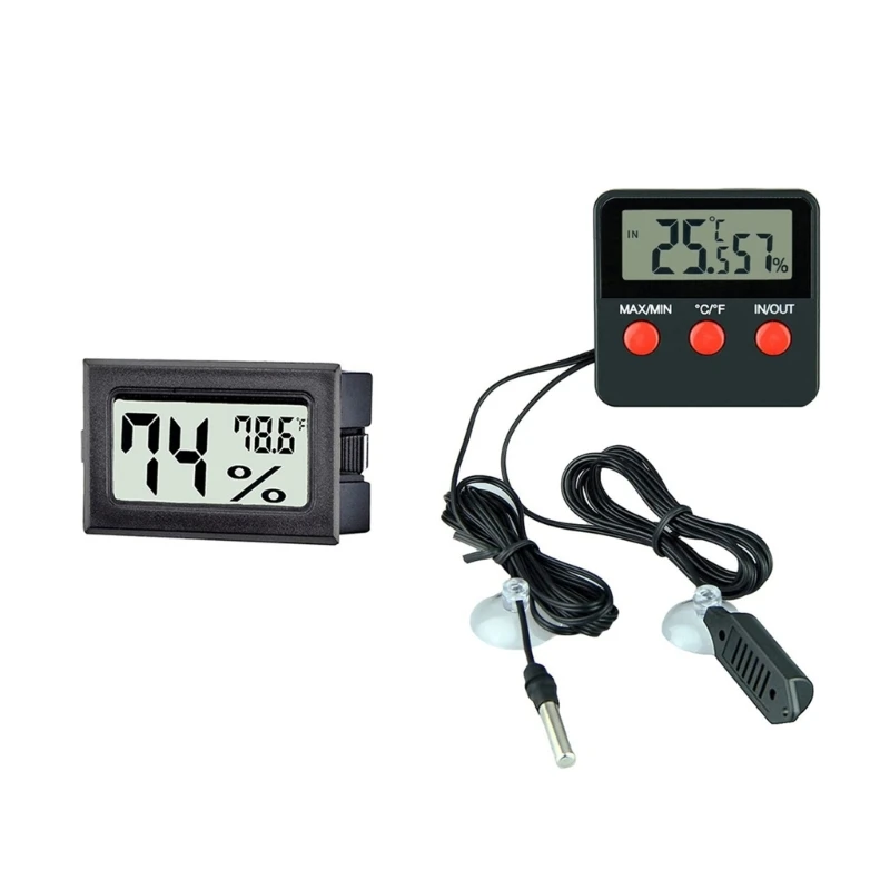 

Mini Digital Thermometer Hygrometer Indoor Humidity Monitor Temperature Humidity Gauge Meter with/non Probe Multipurpose