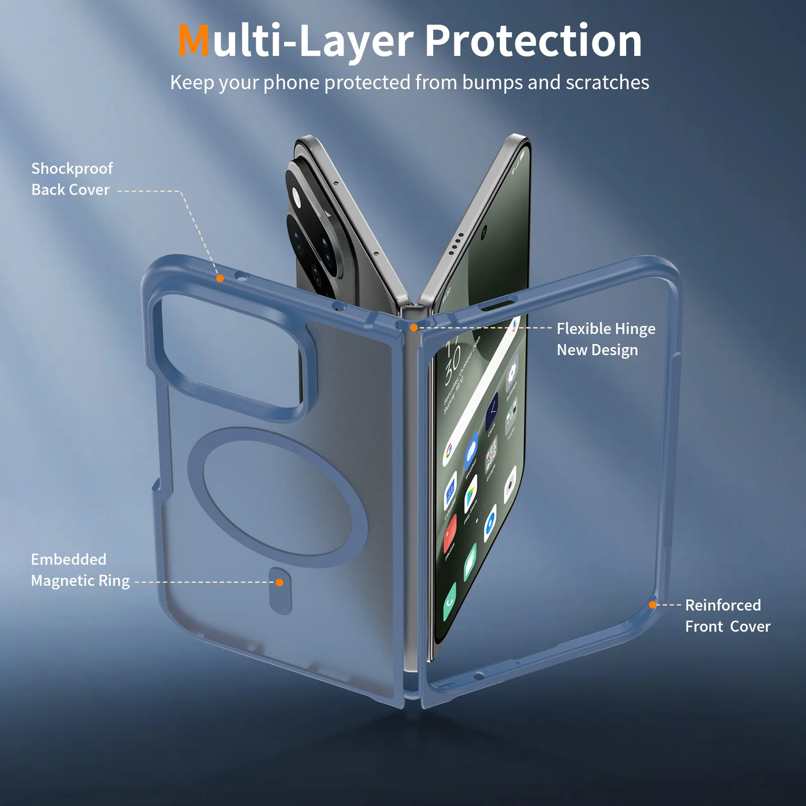 Sleek Magnetic Skin-Feel Phone Case - Shockproof & Comfortable Grip - Slim Fit Cover for Enhanced Protection