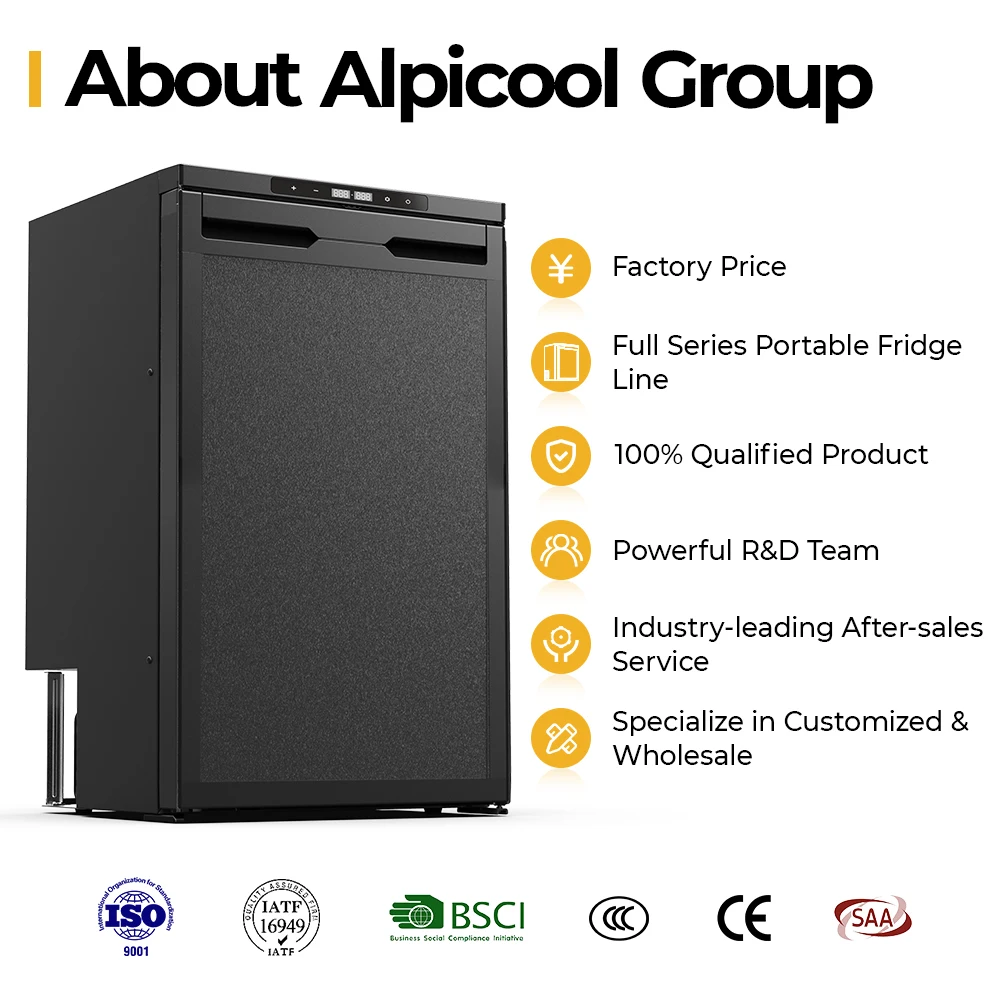 Alpicool CR40X RV Car Refrigerator AC DC Dual Use Cooler Home Vehicle 12V 24V Freezer Compressor Car Fridges RV Cooler