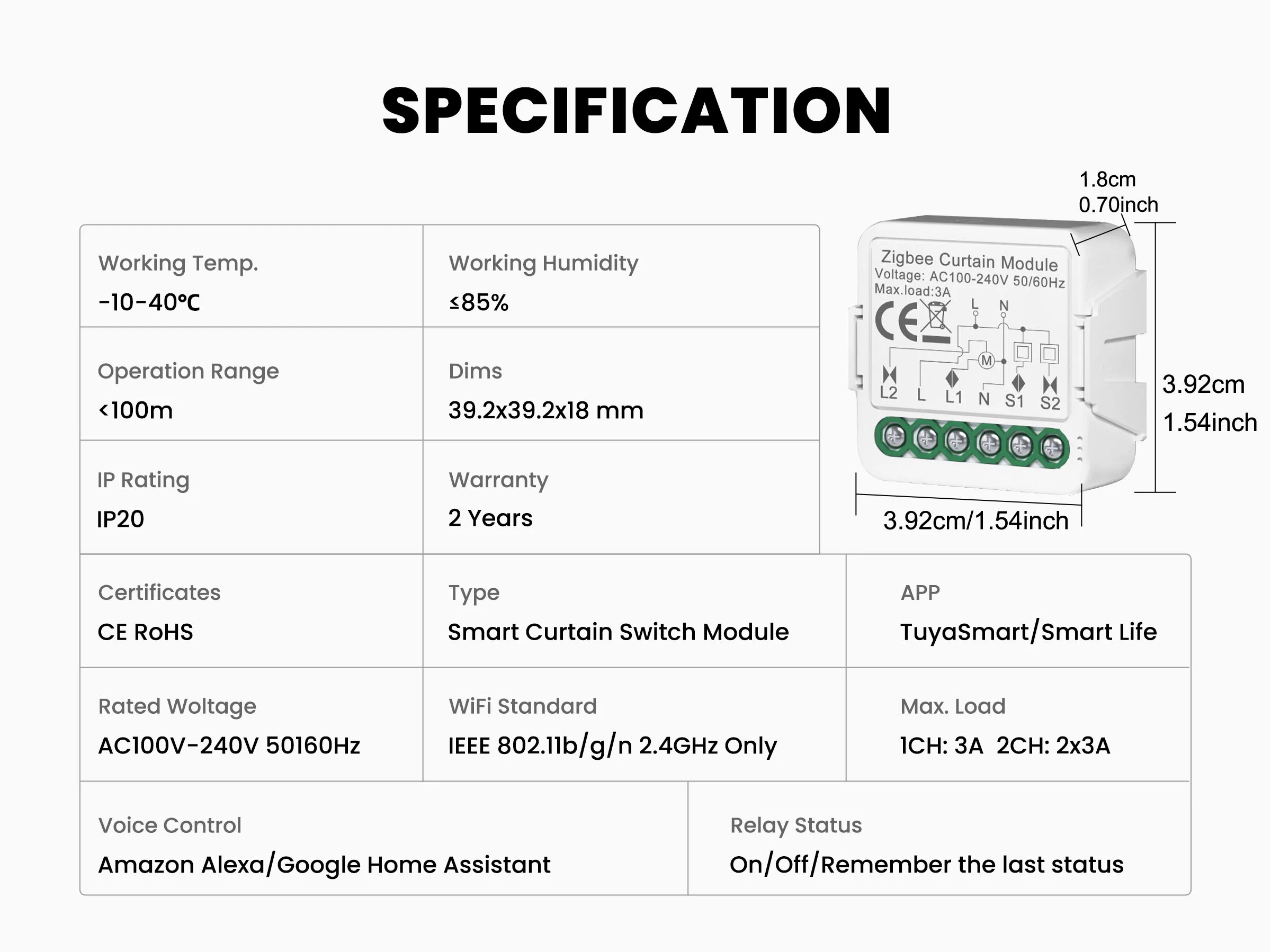 Module with cable connectors