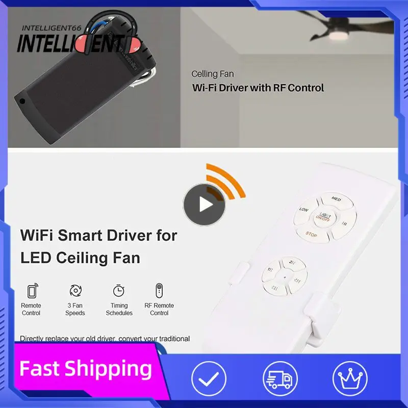 

Контроллер потолочного вентилятора Tuya Smart Life, лампа с Wi-Fi, с дистанционным радиоуправлением, работает с Alexa
