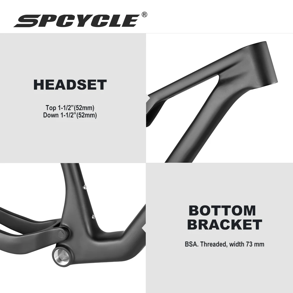 스피사이클 M868 카본 풀 서스펜션 프레임 29인치 MTB 카본 프레임 트래블 120mm UDH BSA 73mm 다운컨트리 프레임