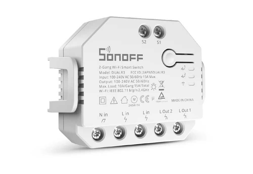 DUAL R3 / DUAL R3 Lite 2 Gang Dual Relay Module DIY Wi-Fi MINI Smart Switch Powe