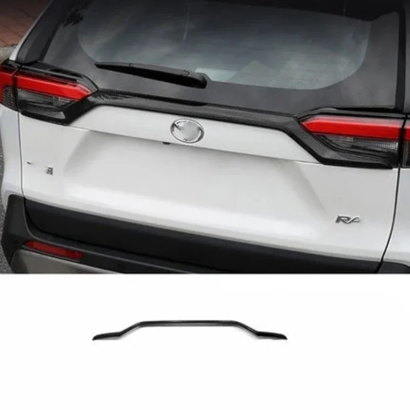 

Хромированная задняя верхняя крышка багажника для Toyota RAV4 RAV 4 XA50 2019 2020, отделка, защитная полоса для багажника из углеродного волокна RV1
