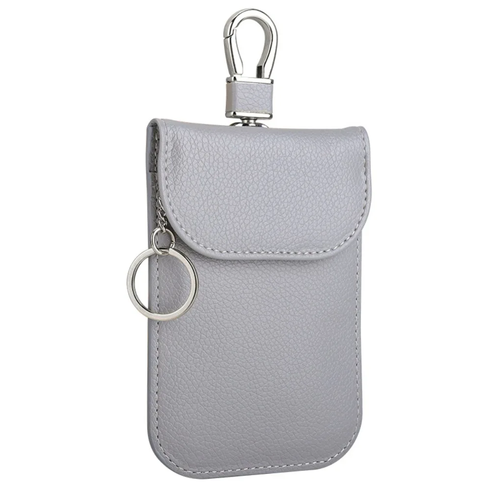 Stylish RFID Blocking Leather Key Protector and Card Holder for Enhanced Privacy Protection