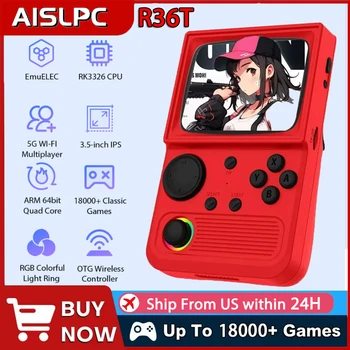 R36T Handheld Game Console supports WiFi 64G/18000+ Games ship from US 1