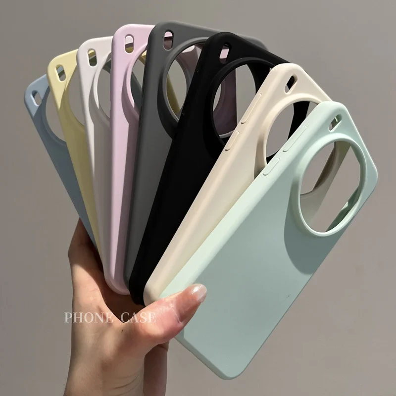 Luxury Soft Liquid Silicone Shockproof Phone Case - Colorful, Smooth Finish